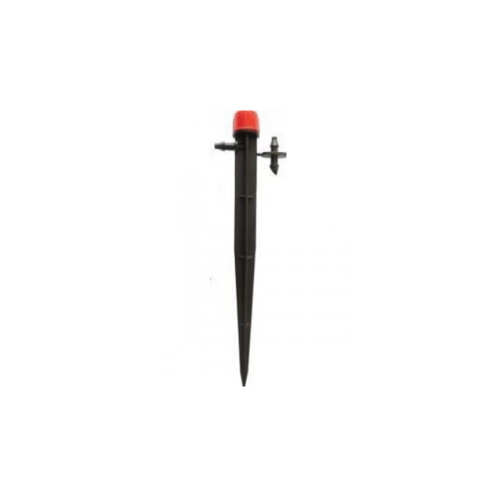 Капельница регулируемая 1/4" 0-70 л/ч 1 bar на стойке 15см